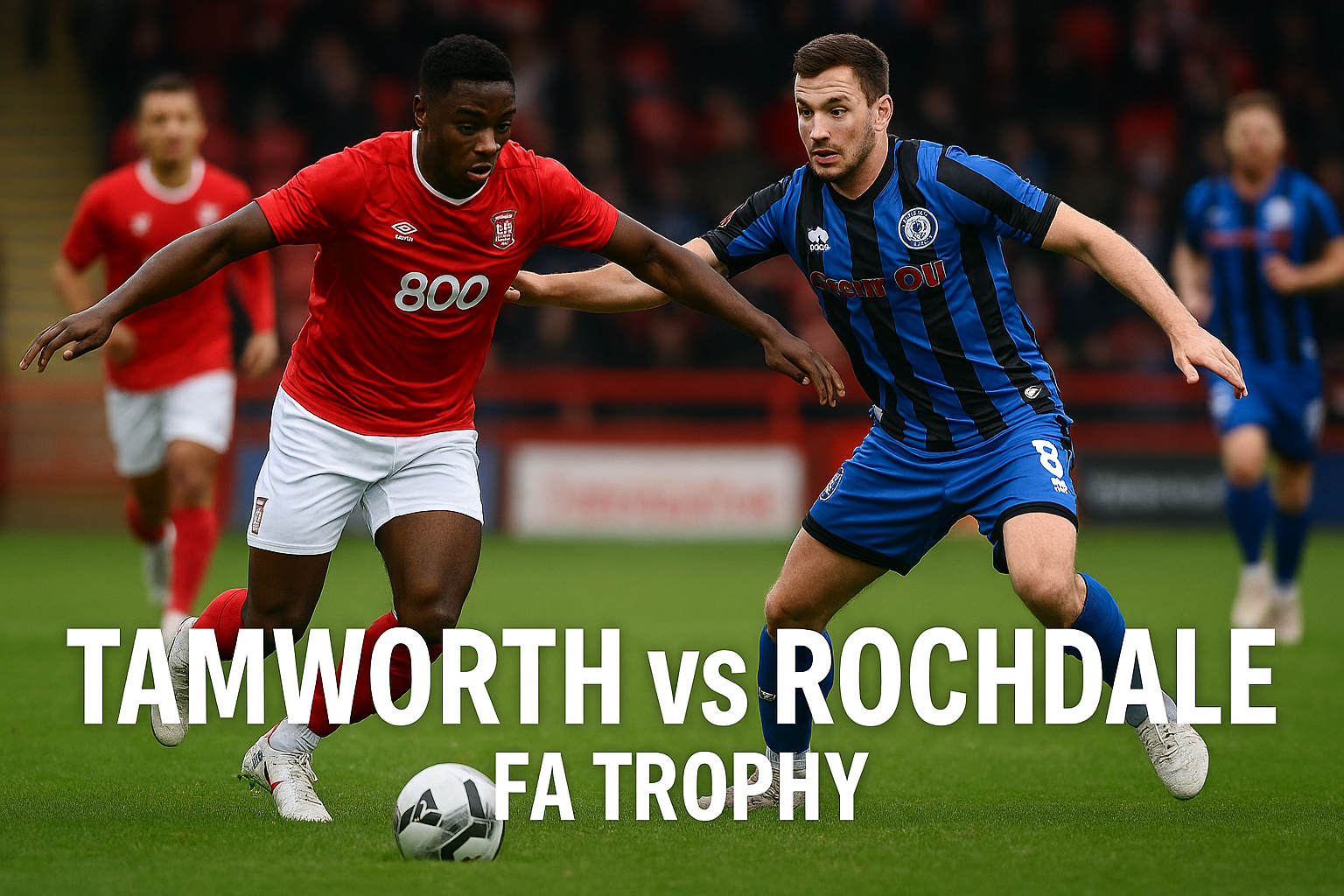 Nonton Tamworth vs Rochdale Trophy FA Malam Ini Pukul 22.00 WIB di HelloTV - Saksikan Pertarungan Seru Sepak Bola Malam Ini