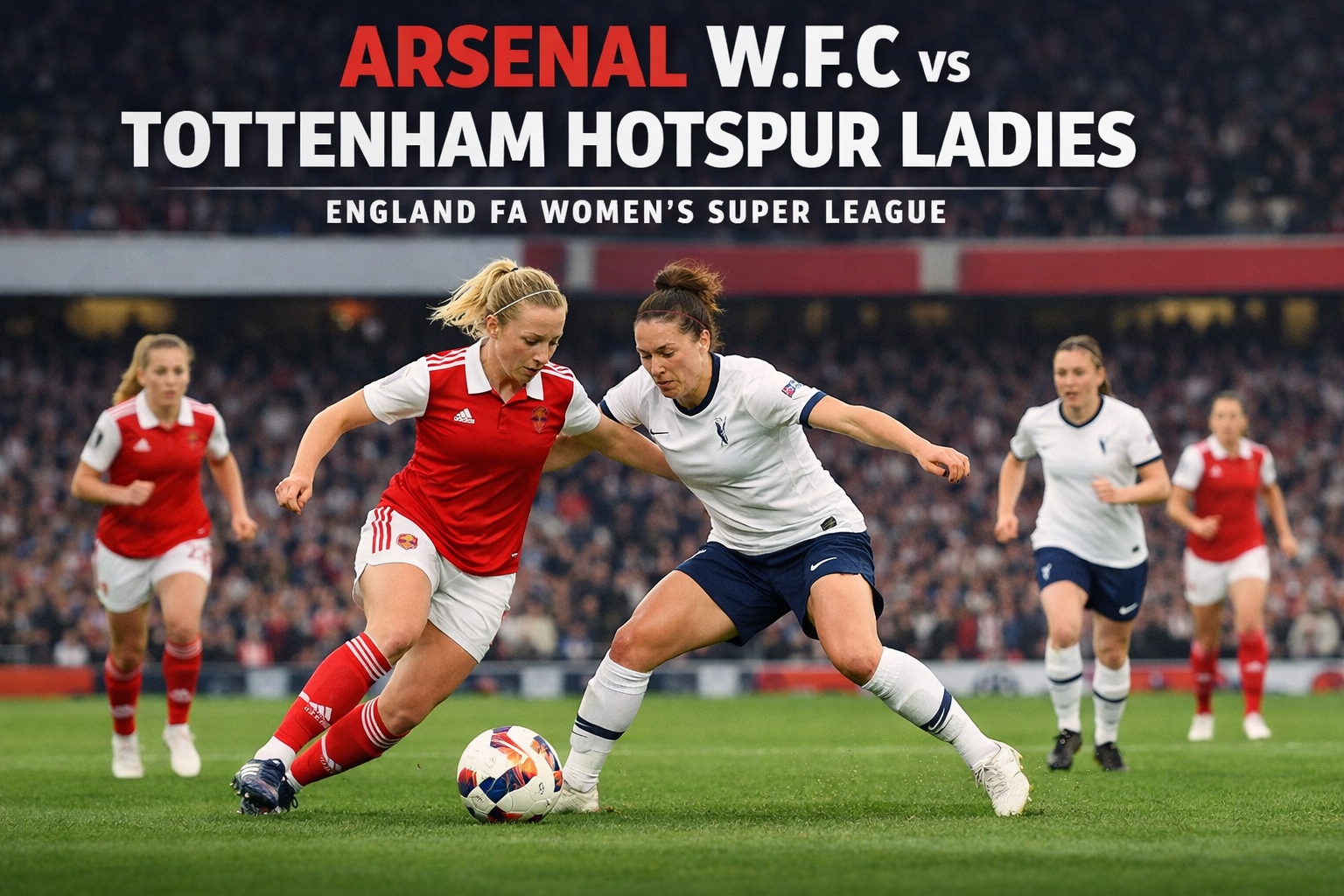Arsenal W.F.C vs Tottenham Hotspur Ladies FA Women's Super League 00.30 WIB Tayang di Hellotv