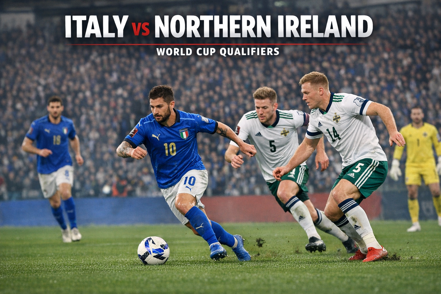 HelloTV: Italia vs Irlandia Utara Berakhir 2-0, Azzurri Selangkah Lagi ke Piala Dunia