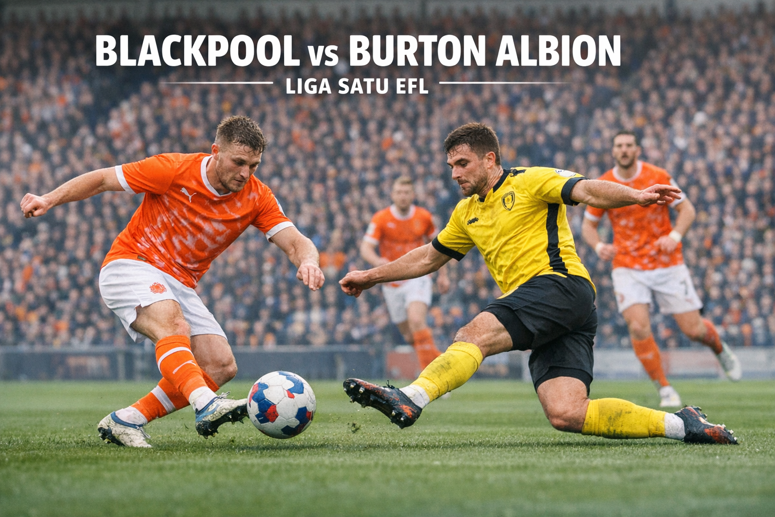 Blackpool vs Burton Albion Malam Ini Liga Satu EFL Jam 22.00 WIB Dibahas Mendalam oleh HelloTV - Pertarungan Seru di Panggung Kompetisi Tinggi